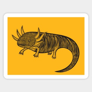 Axolotl - hand drawn animal lovers design Sticker